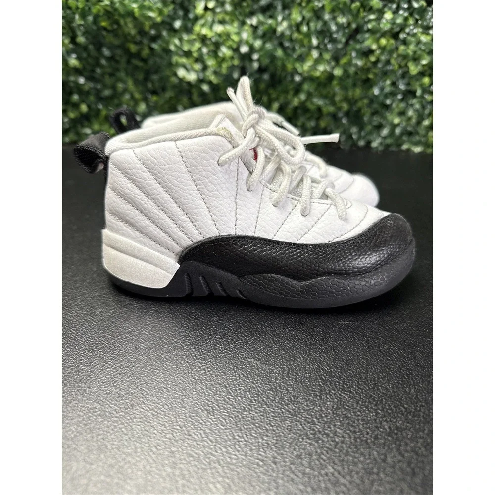 Nike Air Jordan 12 Retro Taxi Flip Black White 850000-162 Toddler Baby Size 9C